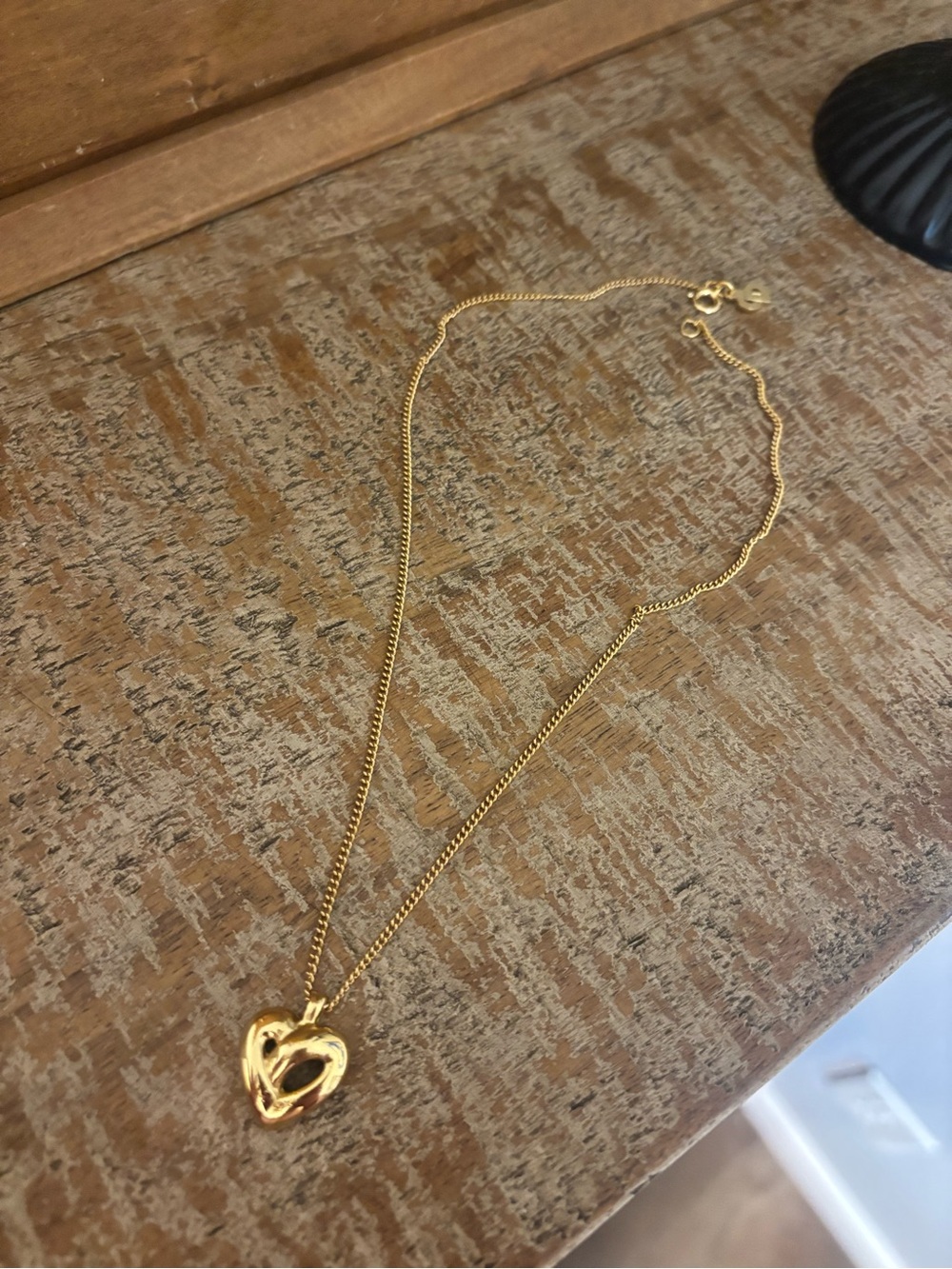 Dior Gold Heart Pendant Necklace Rare Vintage